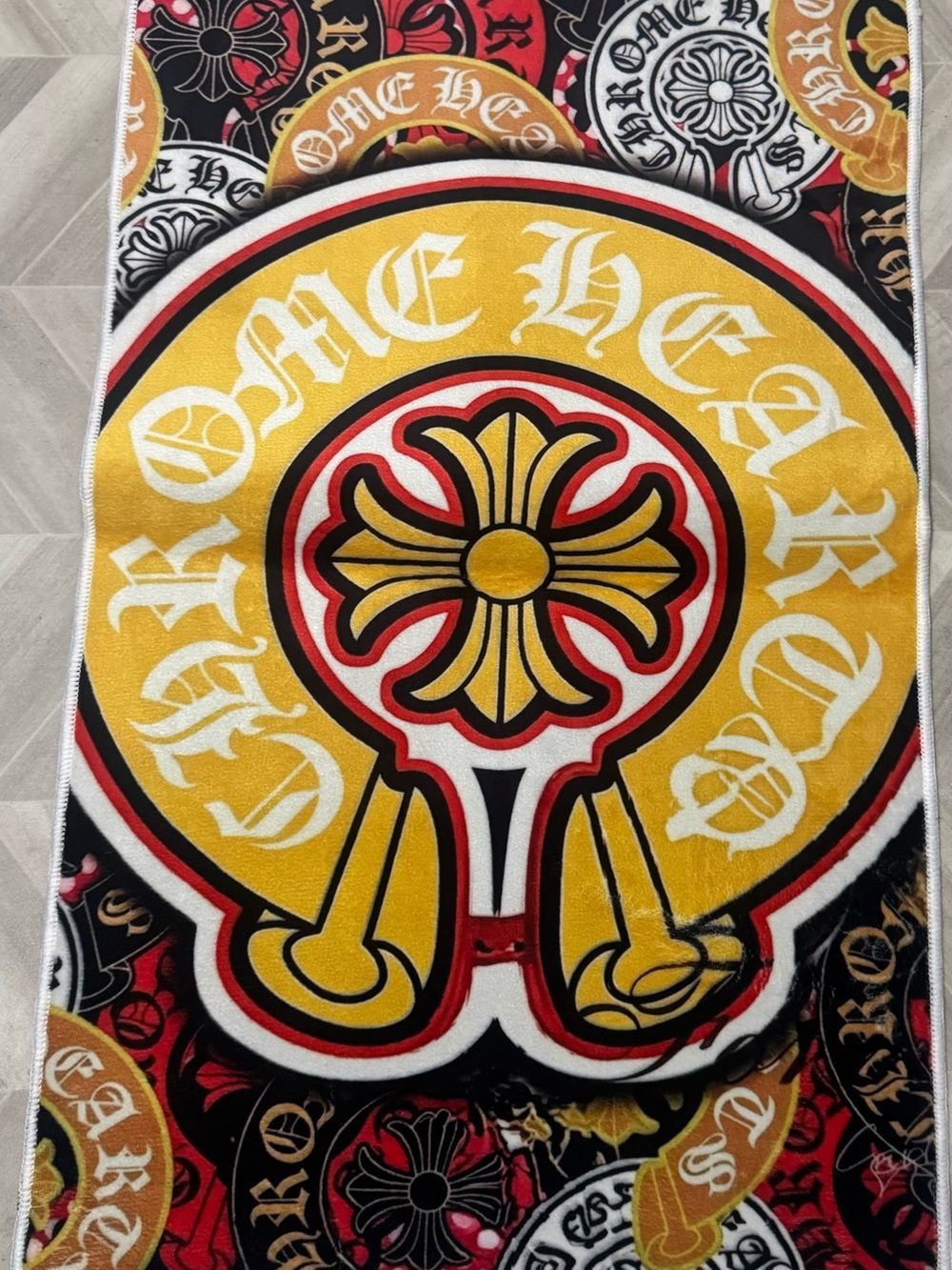 Chrome Hearts Yellow Logo Graphic Rug/Wall Decor 32x19.5 IN. NEW